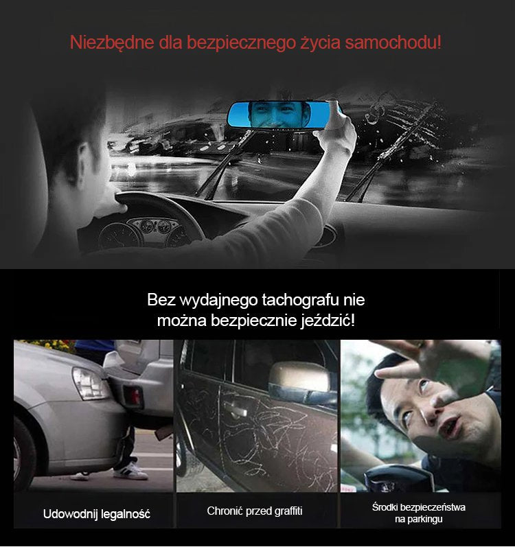 HFH-3-rekordowy rejestrator jazdy w wysokiej rozdzielczości Wi-Fi