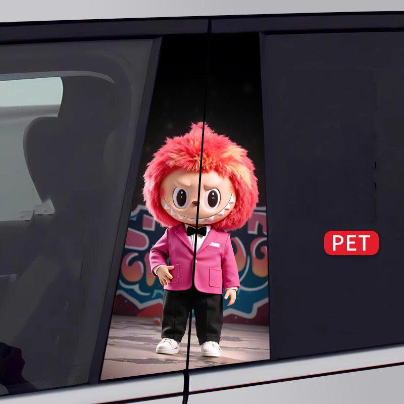 🔥Gorąca wyprzedaż🔥Labubu Car BC Column Modified HD Protective Film (2 sztuki)