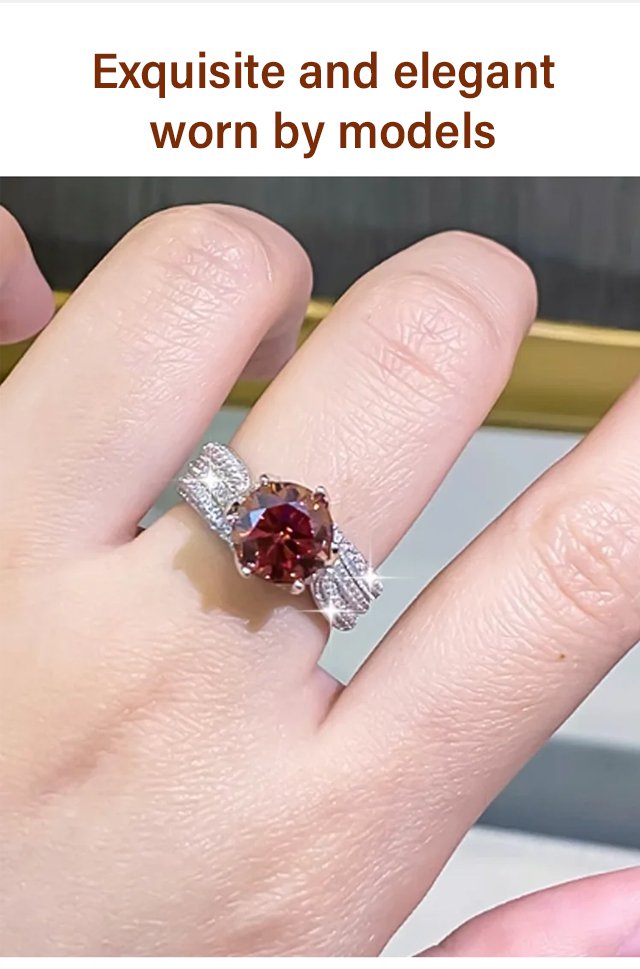 Lekki, luksusowy pierścionek z rubinem premium