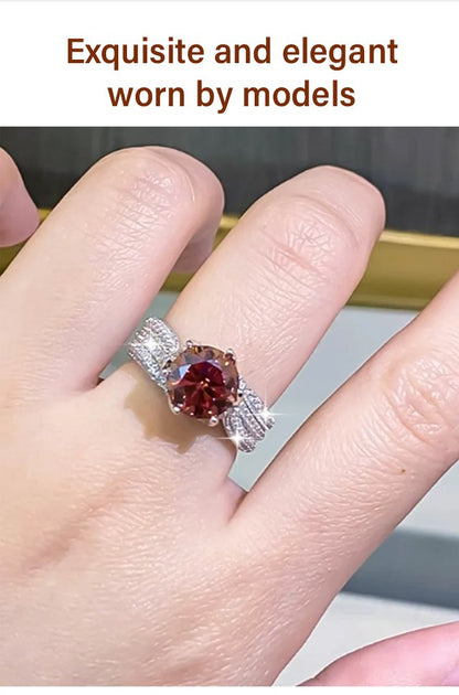 Lekki, luksusowy pierścionek z rubinem premium