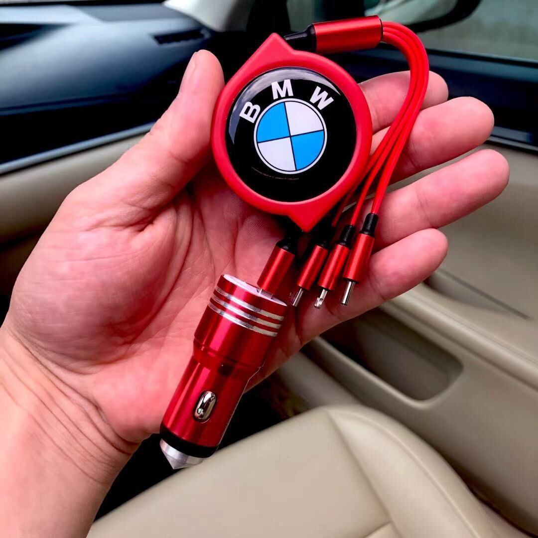 3 w 1 zwijany kabel do transmisji danych w samochodzie + bezpłatna ładowarka samochodowa