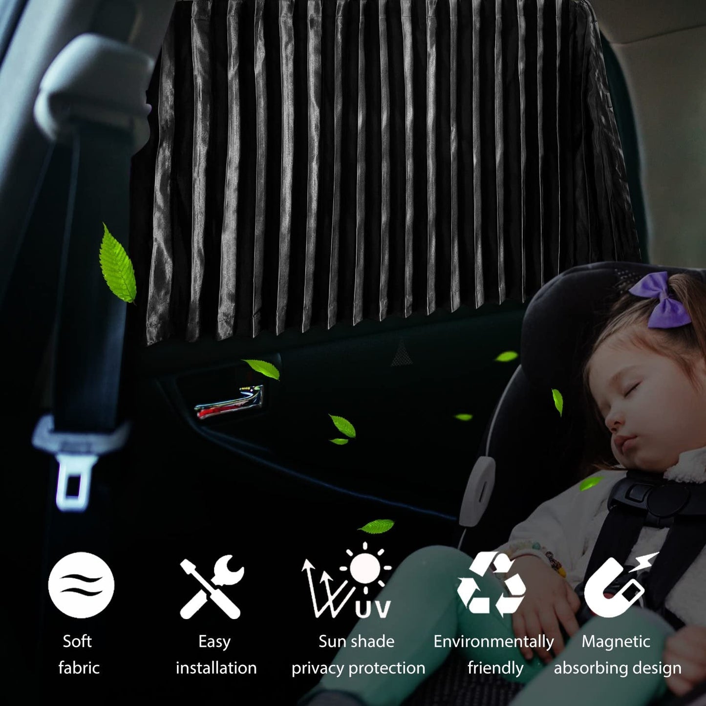 🔥Uniwersalna magnetyczna osłona przeciwsłoneczna na boczną szybę samochodu