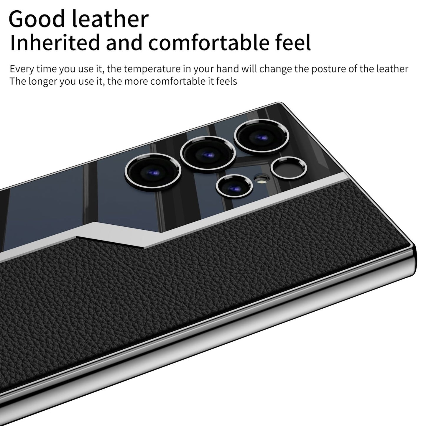 Galwanizowane skórzane etui chroniące przed upadkiem dla Galaxy S24 S23 Ultra