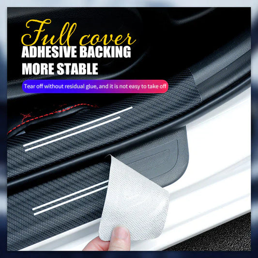 Naklejki na drzwi samochodowe z włókna węglowego (4 sztuki)