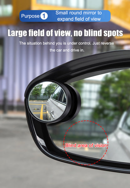 🔥Gorąca sprzedaż🔥 Lusterko wsteczne do samochodu, małe okrągłe, przeciwdeszczowe, brwi (2 szt.)