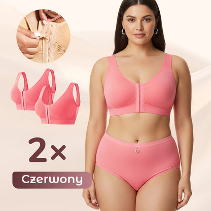 Biustonosz damski bez fiszbin z zapięciem z przodu【✨ 1 + 1 gratis】