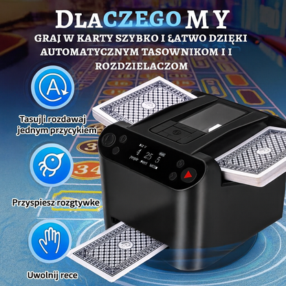 Automatyczna tasowarka kart i rozdający 2 w 1 z 4 pilotami do losowania kart