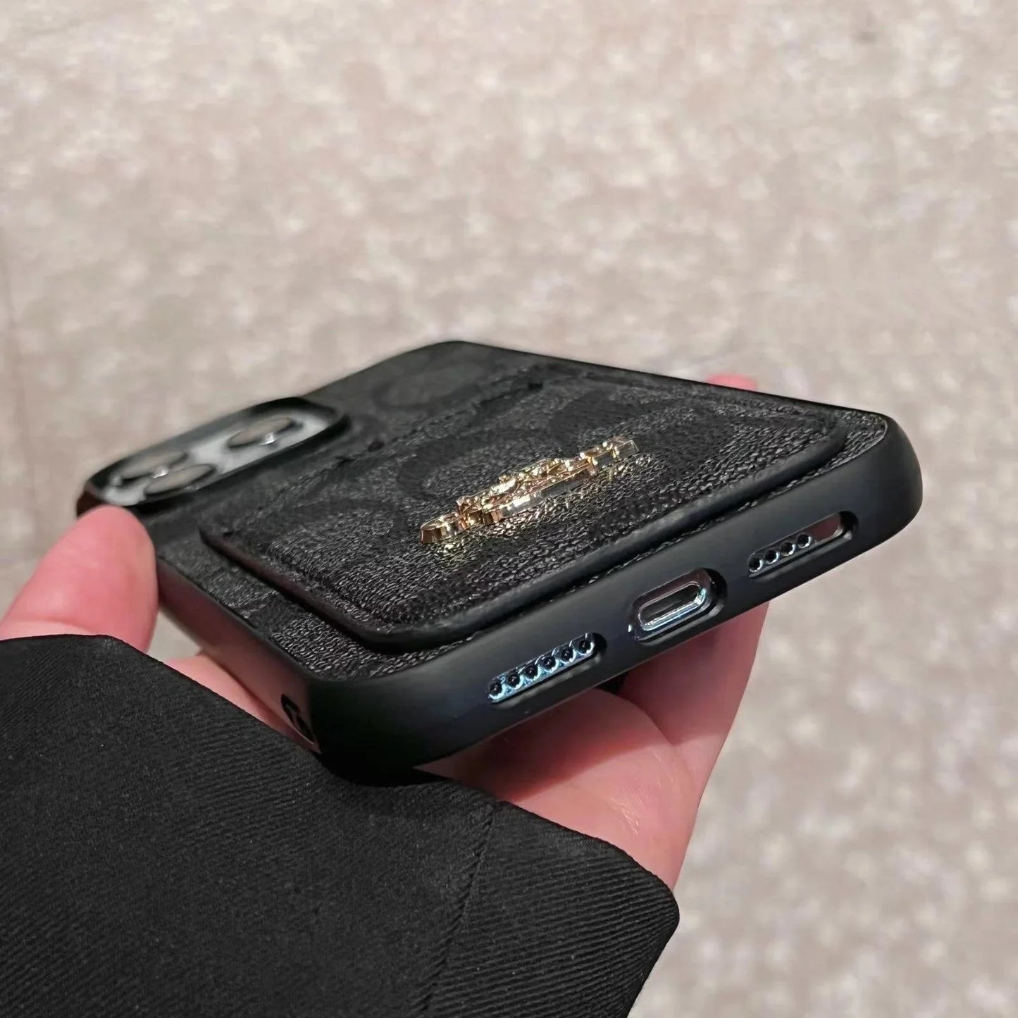 Etui na telefon Premium Luxe z uchwytem na kartę