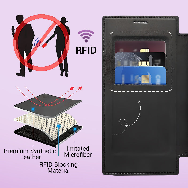 2025 Nowe skórzane etui z klapką na telefon komórkowy Samsung