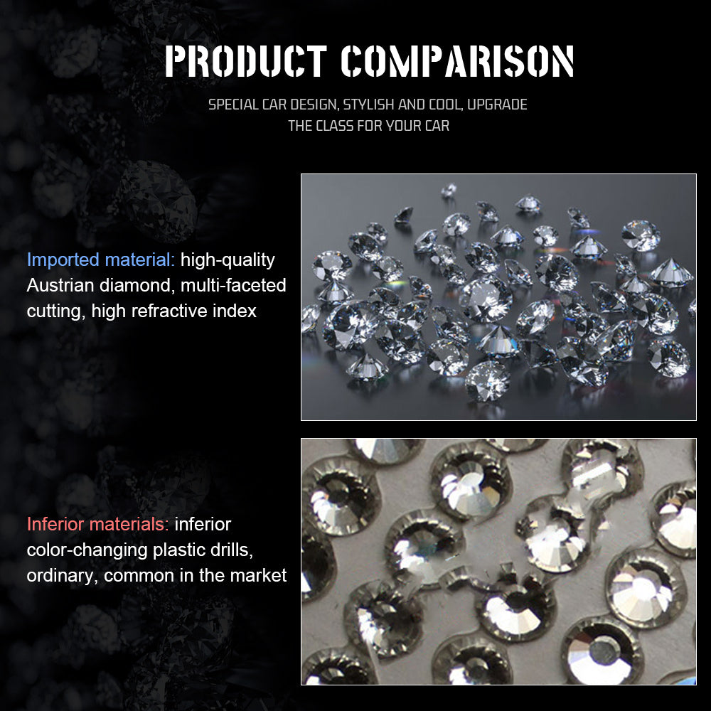 Kreatywne naklejki na kierownicę z diamentami