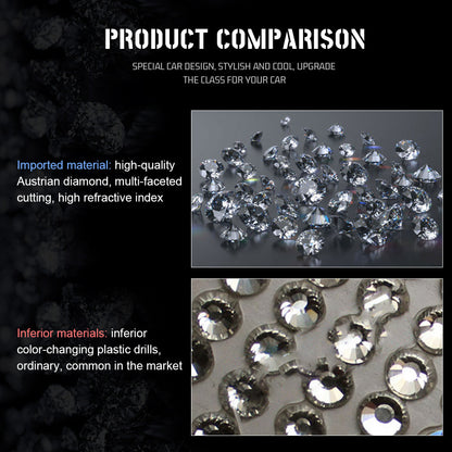 Kreatywne naklejki na kierownicę z diamentami