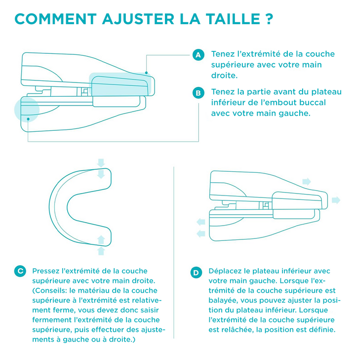 Elastyczna i dopasowująca się orteza przeciw chrapaniu i bezdechowi sennemu