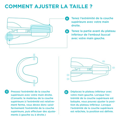 Elastyczna i dopasowująca się orteza przeciw chrapaniu i bezdechowi sennemu