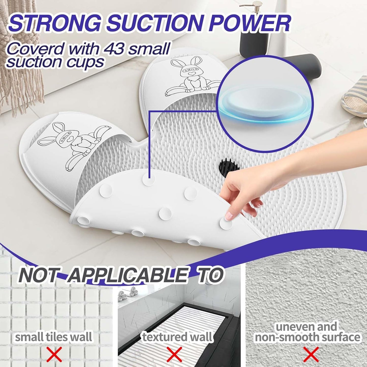 Bardzo duża mata do czyszczenia stóp prysznicowych