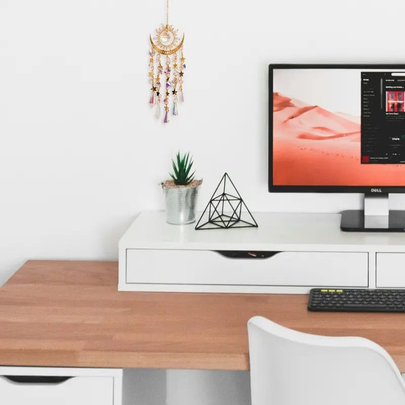 Kryształowa zawieszka do biżuterii, odpowiednia do dekoracji okien zewnętrznych, sypialni, patio, ogrodu