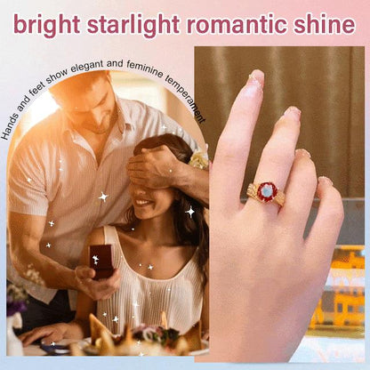 Lekki, luksusowy pierścionek z rubinem premium