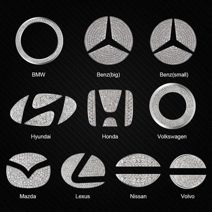 Kreatywne naklejki na kierownicę z diamentami