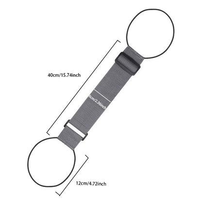 LockRide Pro: Regulowany pasek bagażowy do bezpiecznego układania bagażu w stosy i podróżowania bez użycia rąk
