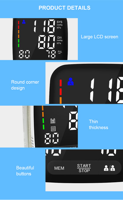 Automatyczny ciśnieniomierz tensjometr elektryczny cyfrowy ciśnieniomierz nadgarstkowy cyfrowy ciśnieniomierz nadgarstkowy