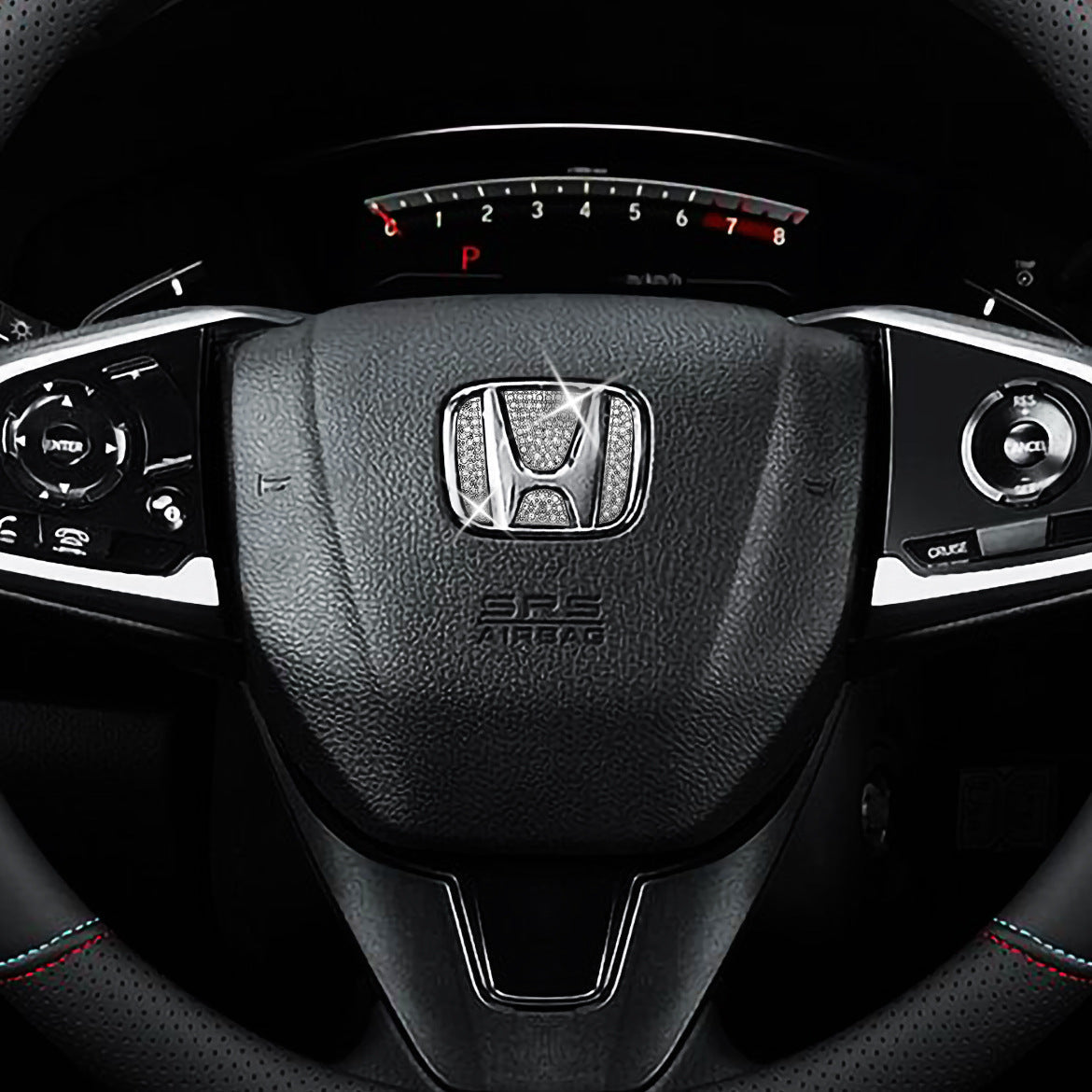 Kreatywne naklejki na kierownicę z diamentami