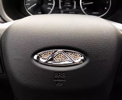 Kreatywne naklejki na kierownicę z diamentami