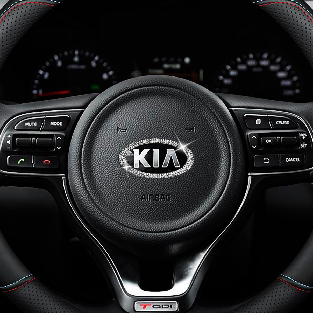 Kreatywne naklejki na kierownicę z diamentami