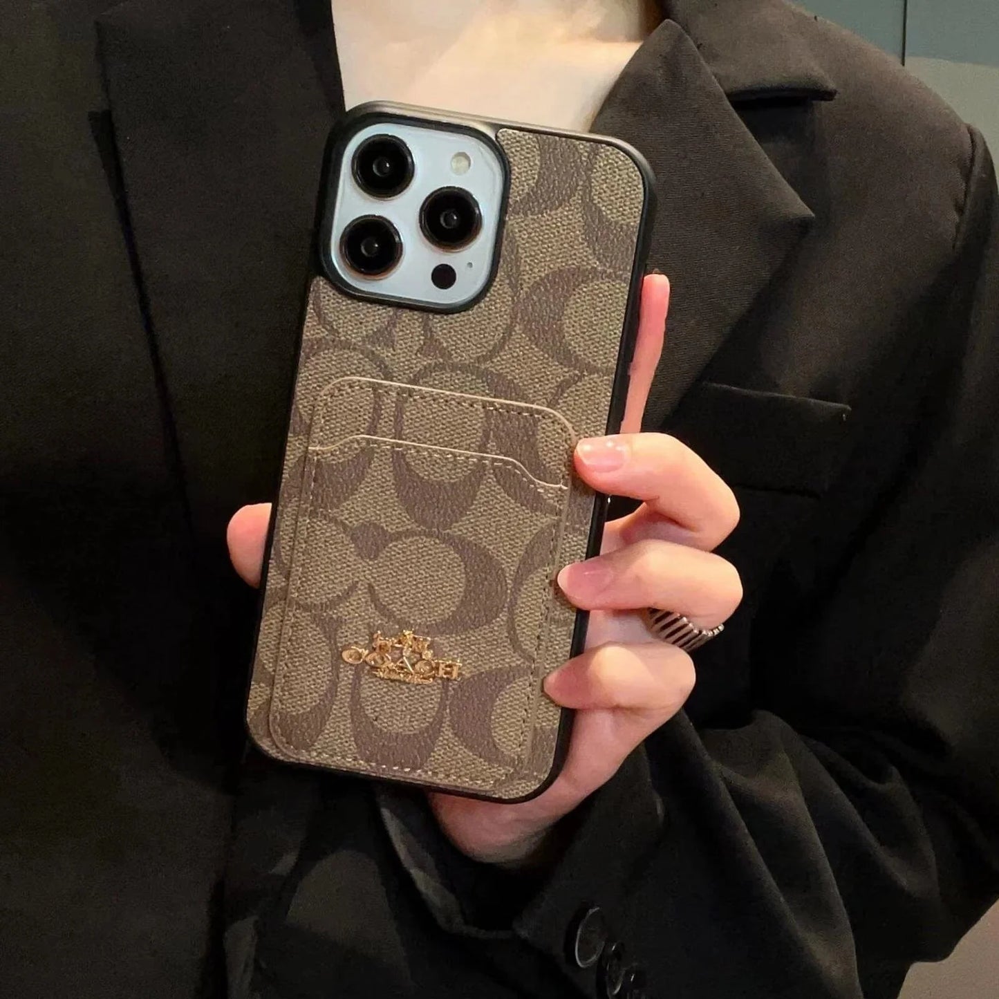 Etui na telefon Premium Luxe z uchwytem na kartę