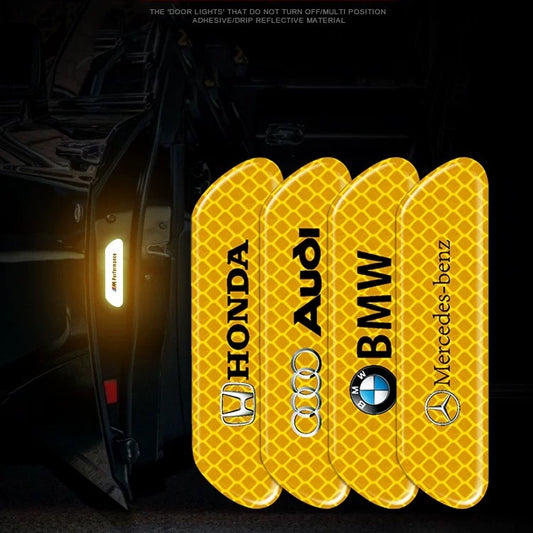 Naklejki odblaskowe na samochód paski antykolizyjne LOGO【4 sztuki】