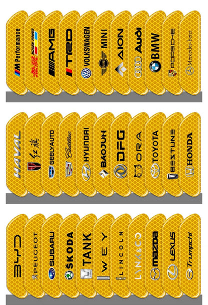 Naklejki odblaskowe na samochód paski antykolizyjne LOGO【4 sztuki】