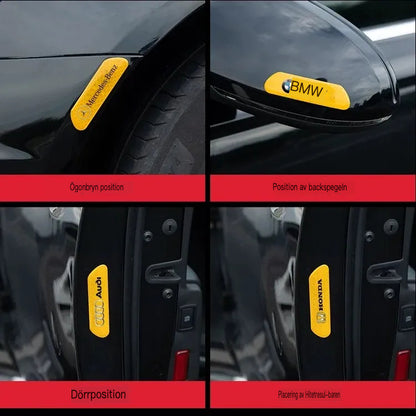 Naklejki odblaskowe na samochód paski antykolizyjne LOGO【4 sztuki】