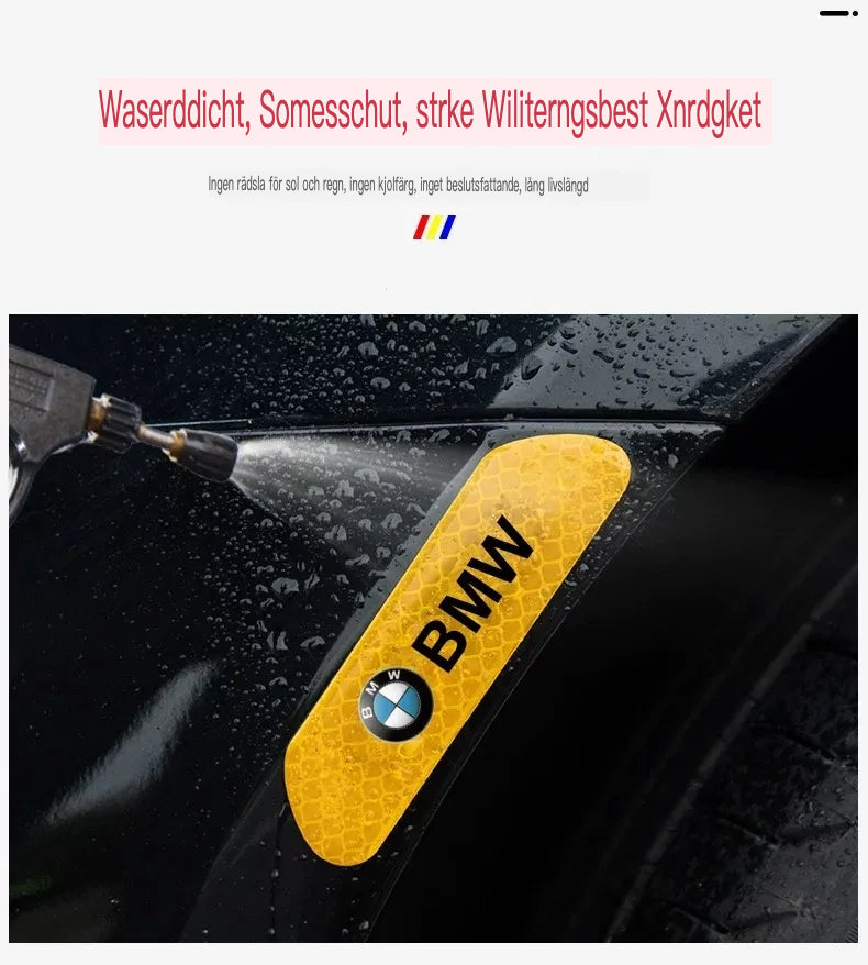 Naklejki odblaskowe na samochód paski antykolizyjne LOGO【4 sztuki】