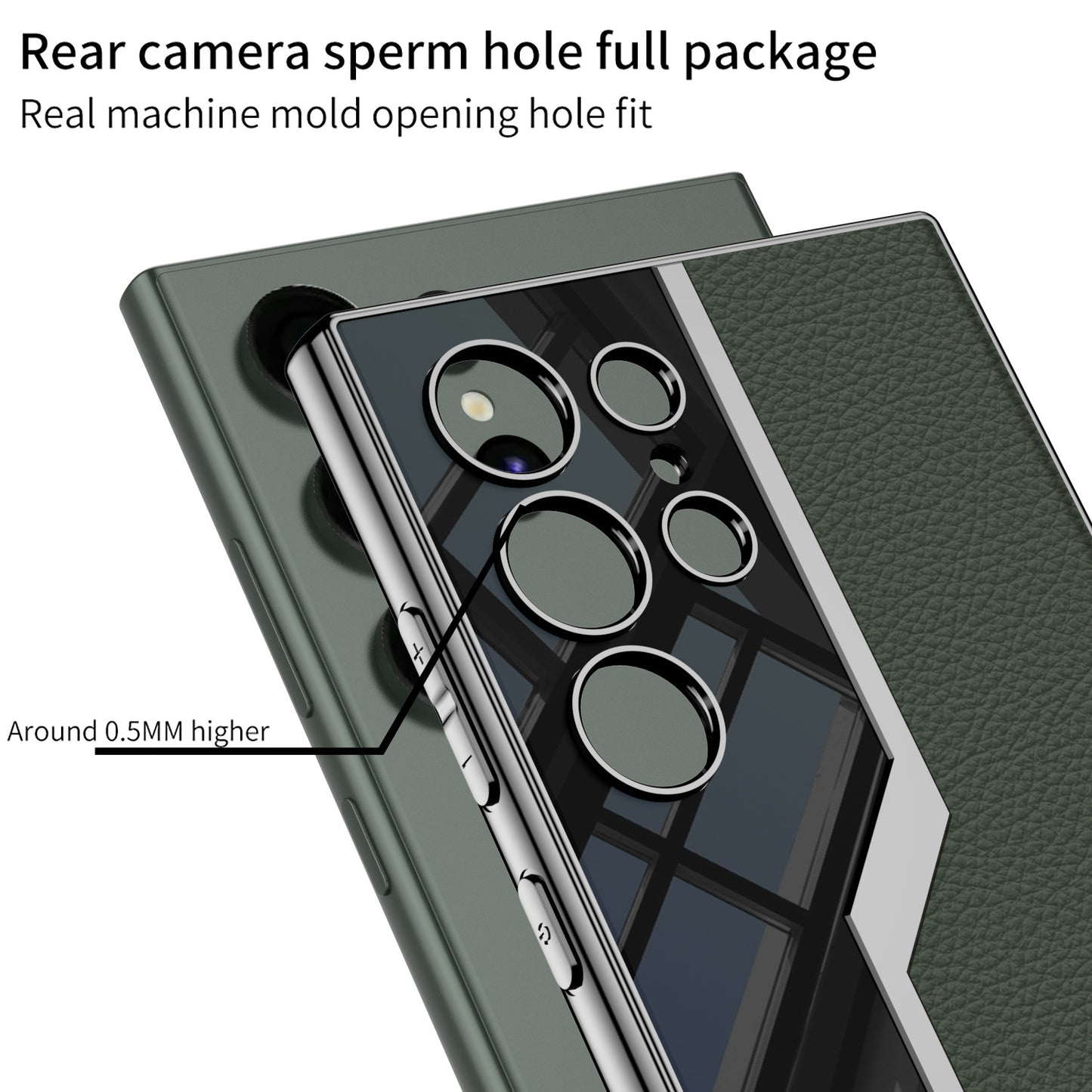 Galwanizowane skórzane etui chroniące przed upadkiem dla Galaxy S24 S23 Ultra