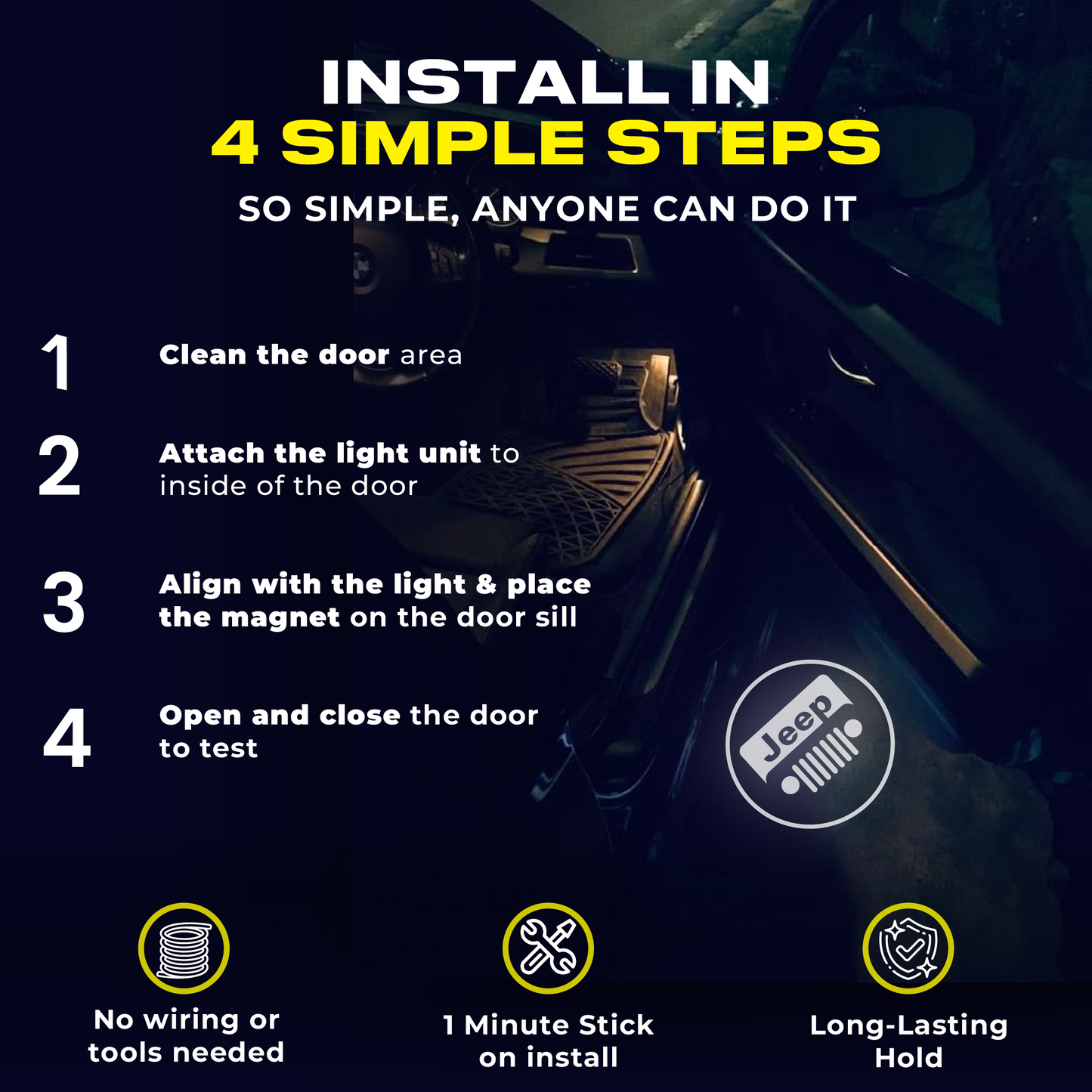 Lampy do drzwi - Bezprzewodowy projektor do drzwi