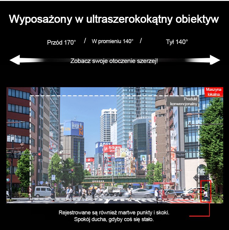 HFH-3-rekordowy rejestrator jazdy w wysokiej rozdzielczości Wi-Fi