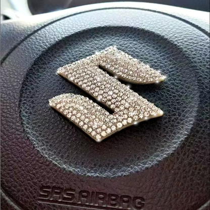 Kreatywne naklejki na kierownicę z diamentami