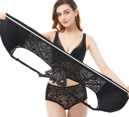 Bezprzewodowy biustonosz z różanym haftem 🧡