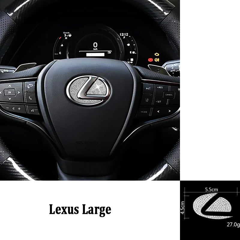 Kreatywne naklejki na kierownicę z diamentami