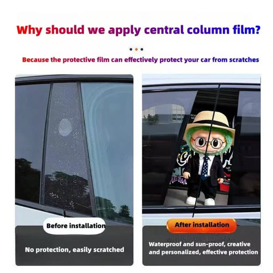 🔥Gorąca wyprzedaż🔥Labubu Car BC Column Modified HD Protective Film (2 sztuki)