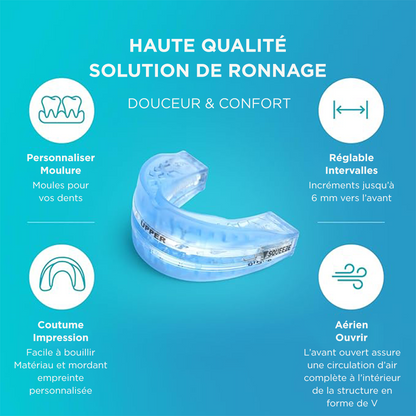 Elastyczna i dopasowująca się orteza przeciw chrapaniu i bezdechowi sennemu