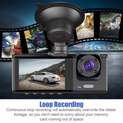 2-calowy ekran Wifi Link 1080P HD Dashcam z noktowizorem 2/3 obiektywy