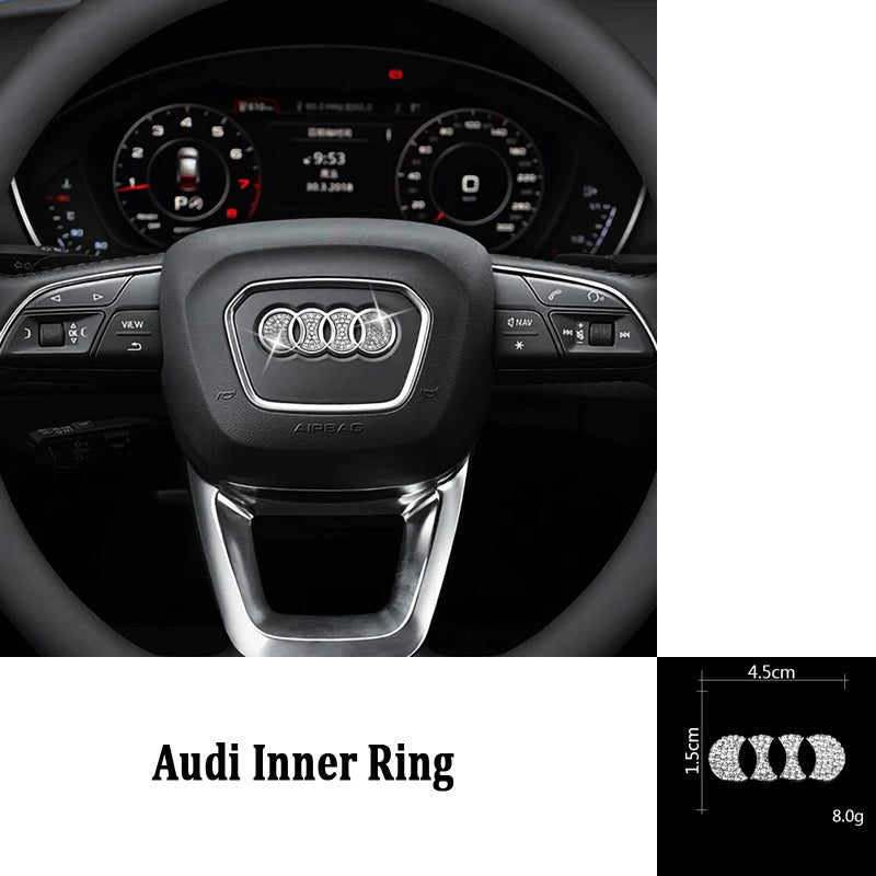 Kreatywne naklejki na kierownicę z diamentami