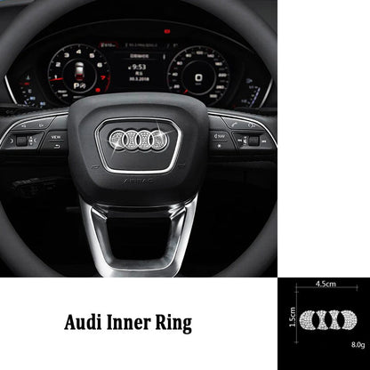 Kreatywne naklejki na kierownicę z diamentami