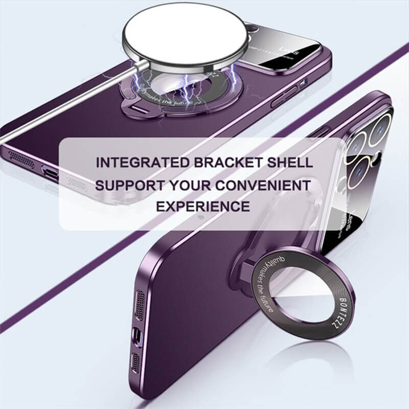 Duża etykieta na telefon z okienkiem, wyciek, magnetyczny uchwyt do etui iPhone