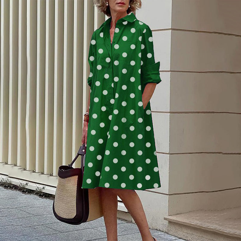 Damska Casual Sukienka z Kieszeniami