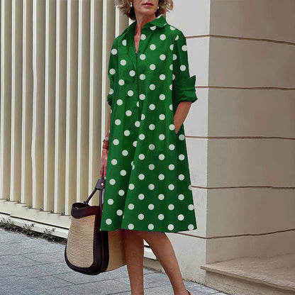 Damska Casual Sukienka z Kieszeniami