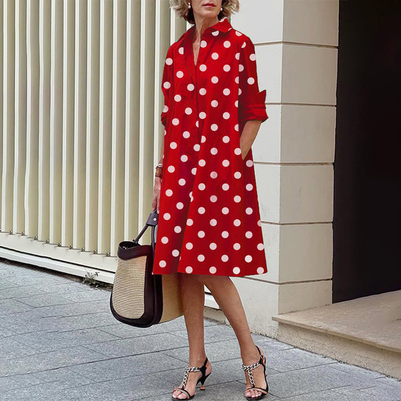 Damska Casual Sukienka z Kieszeniami