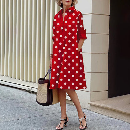 Damska Casual Sukienka z Kieszeniami