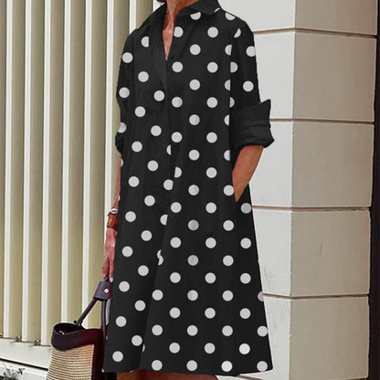 Damska Casual Sukienka z Kieszeniami