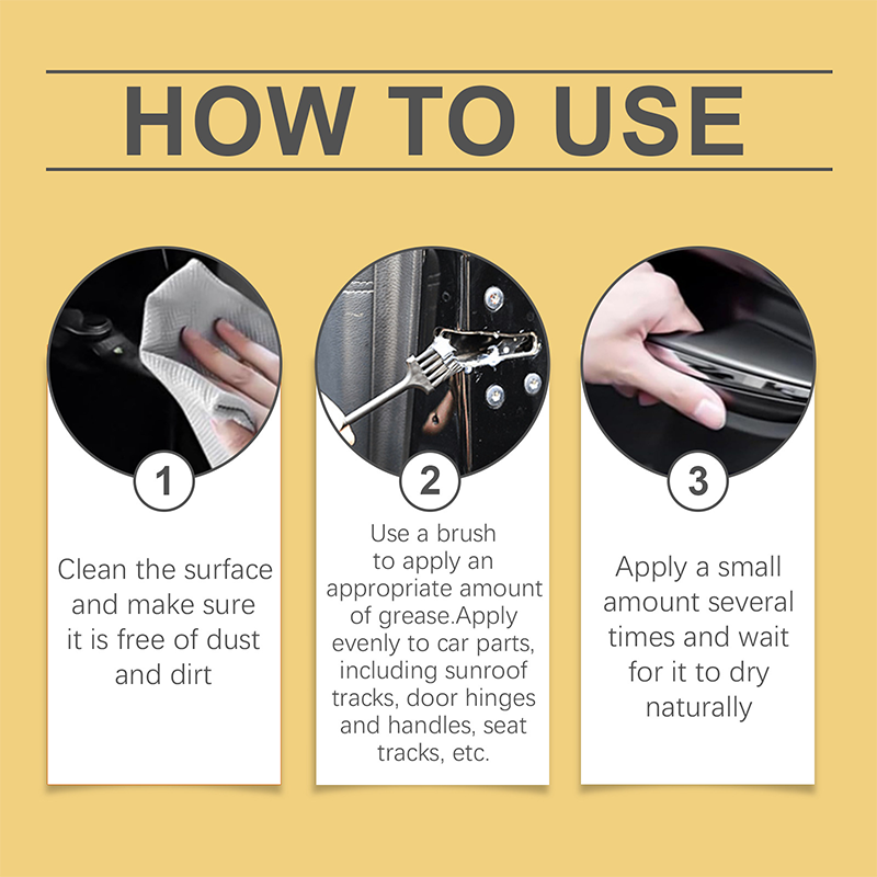 🛠️ smary samochodowe specjalna konserwacja zawiasów drzwi w celu wyeliminowania grzechotania, zacinania się odżywki