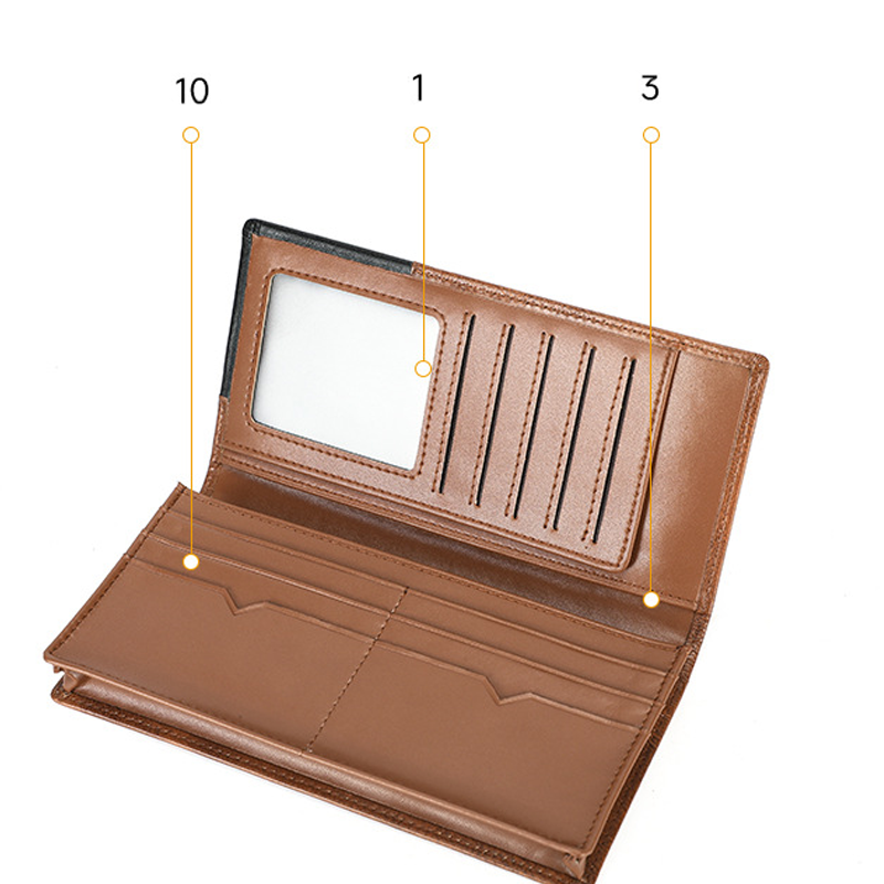 Długi, zabytkowy portfel męski